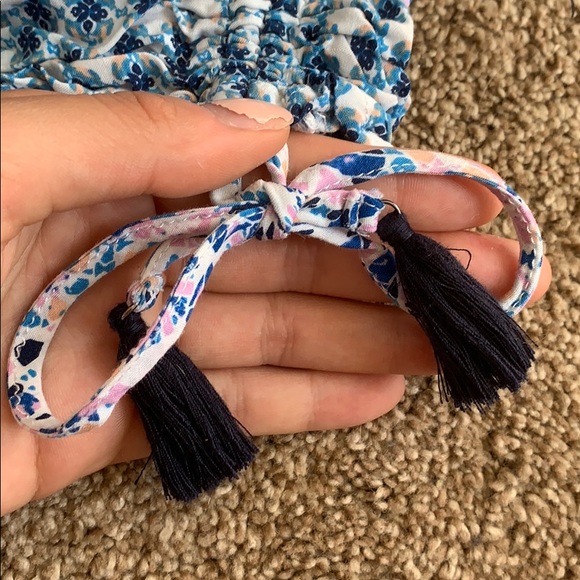 Blue, Pink, & White Patterned Elodie Shorts - Picture 3 of 5